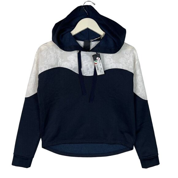 New Twisty Parallel Universe Unisex Women Pullover Navy White Hoodie US Small - Picture 1 of 11